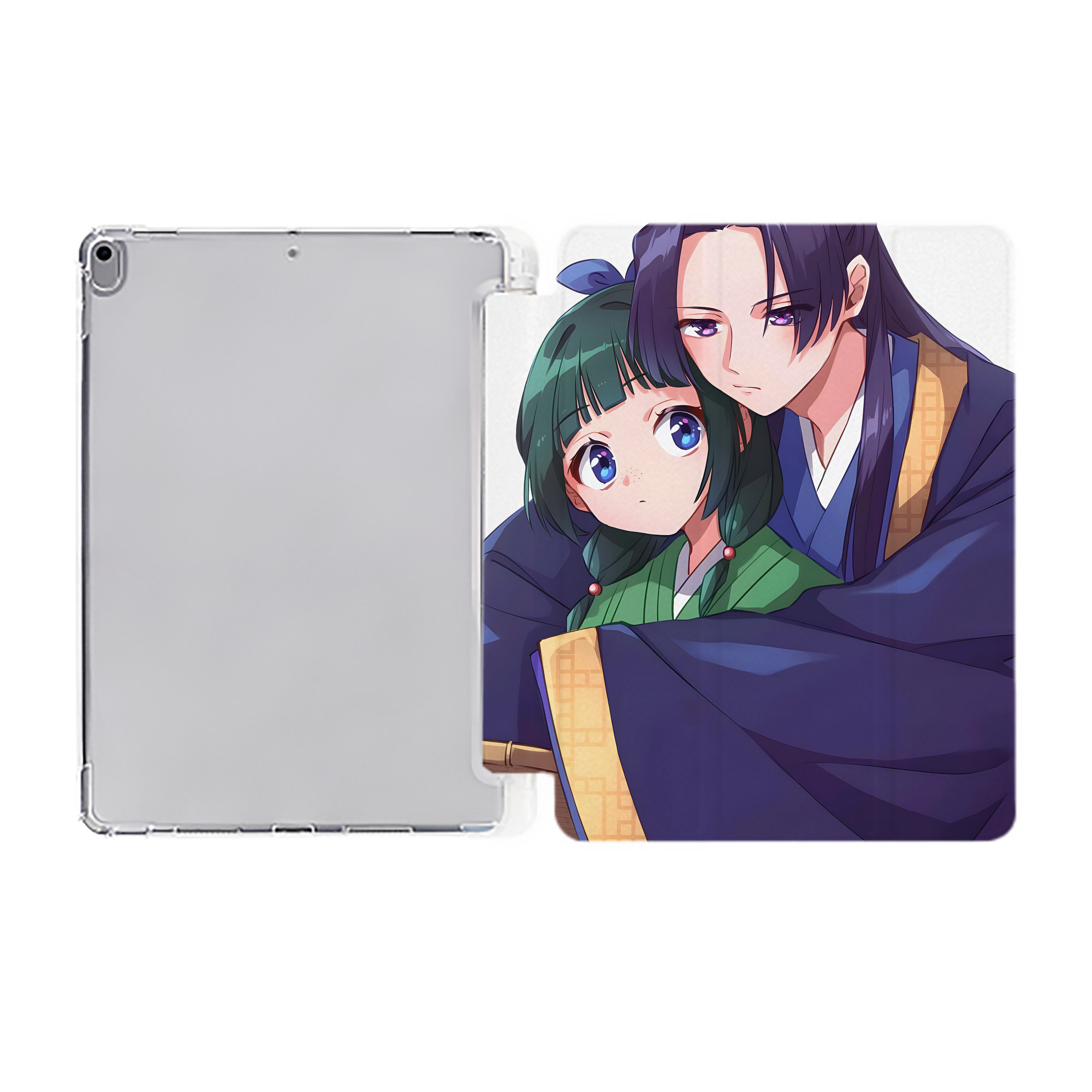 （画像用） 薬屋のひとりごと The Apothecary Diaries IPad ケース ペン収納付き 三つ折りスタンド PUレザー×シリコン 対応機種9.5/10.5/10.9インチ